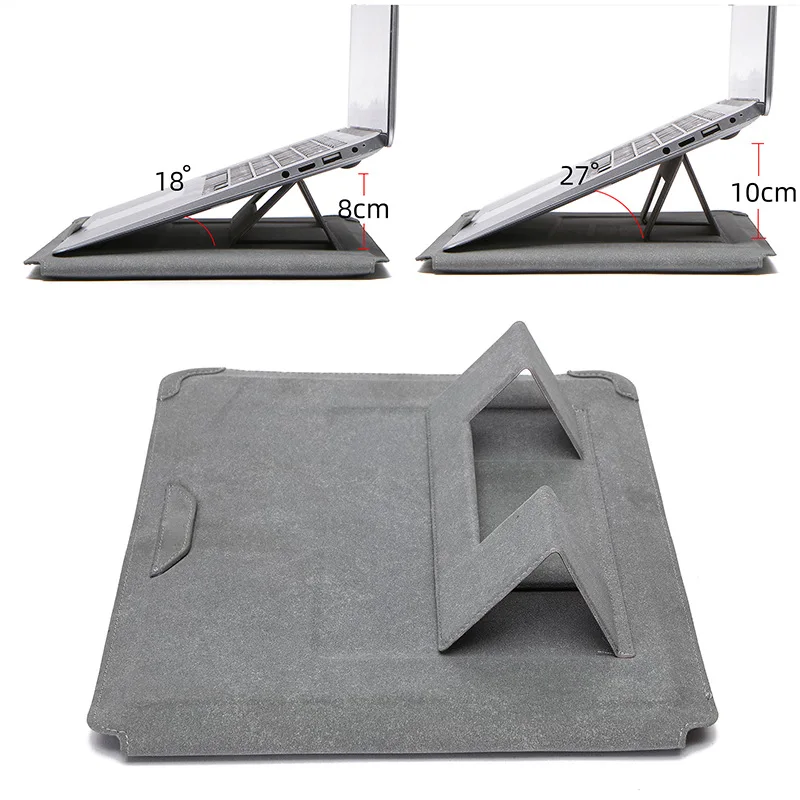 PU Stand Cover For Macbook Pro 16 Case 2023 M3 Laptop Sleeve For Macbook Air 13 Case 2022 M2 Pro 14 15.3 Air Matebook Xiaomi Bag