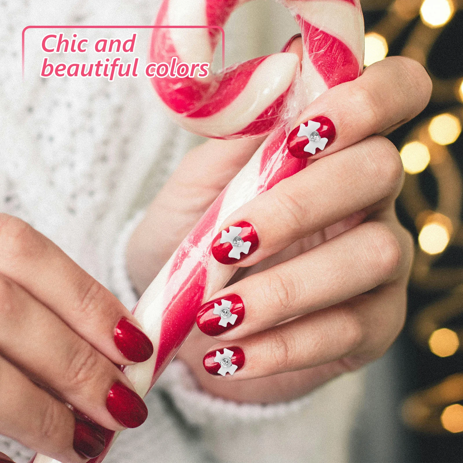 

40Pcs Bow Nail Art Decorations Charming Glossy Female Nail Decor DIY Manicure Jewelry Supplies Rhinestones for Nails