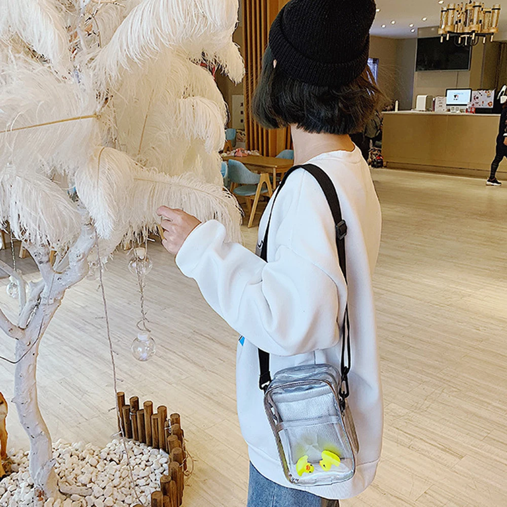 حقيبة شفافة للنساء حقيبة كتف شفافة Ptgirl 2025 حقائب يد نسائية متعددة الاستخدامات حقيبة ساعي الكتف حقيبة الموضة كيس #5