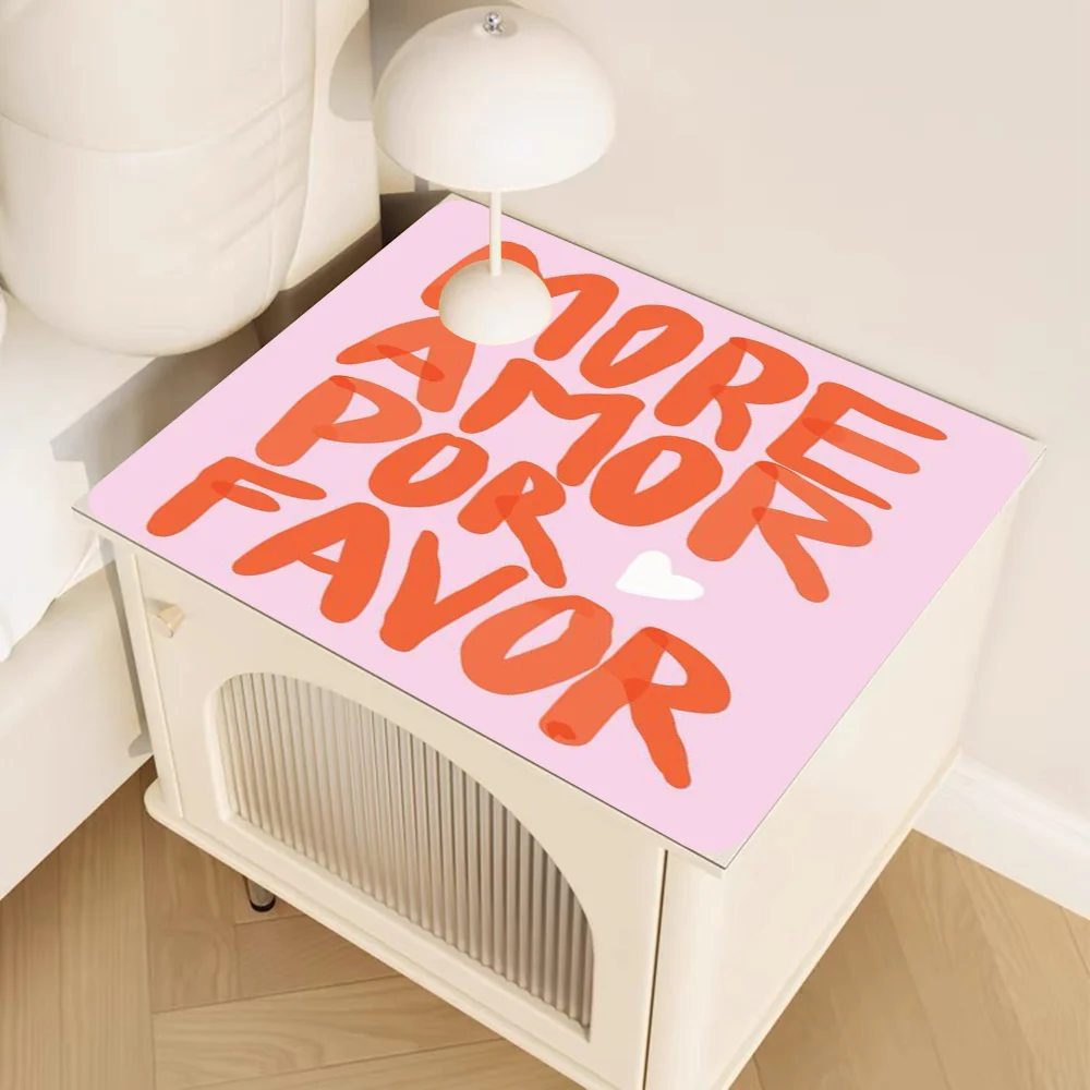 More Amor Por Favor Love Quote Kitchen Countertop Draining Mat Vintage Absorbent Mat Desktop Drying Mat Coasters Washable