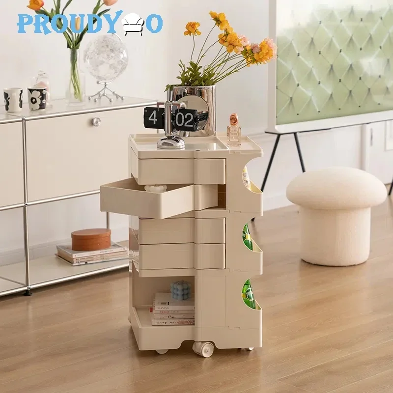 360° Rotating Removable Storage Cabinet Bedroom Mobile Bedside Table Creative Ins Simple Office