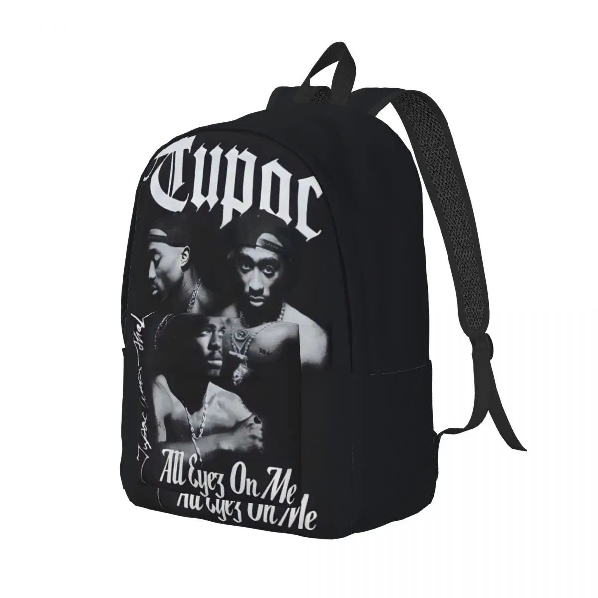 Tupac 2PAC Rapper Cool Backpack Sports Student Hiking Travel Daypack for Men Women College Canvas Bags