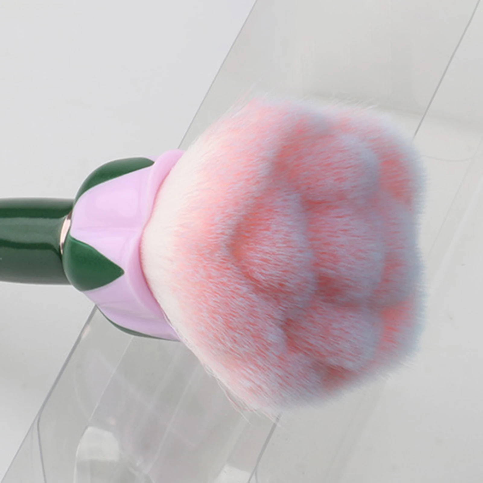 แปรงแต่งหน้าด้ามไม้รูปดอกกุหลาบ สำหรับแต่งเล็บ ปัดฝุ่น แป้งปัดแก้ม ดีไซน์เรียบง่าย สร้างสรรค์ มีเอกลักษณ์