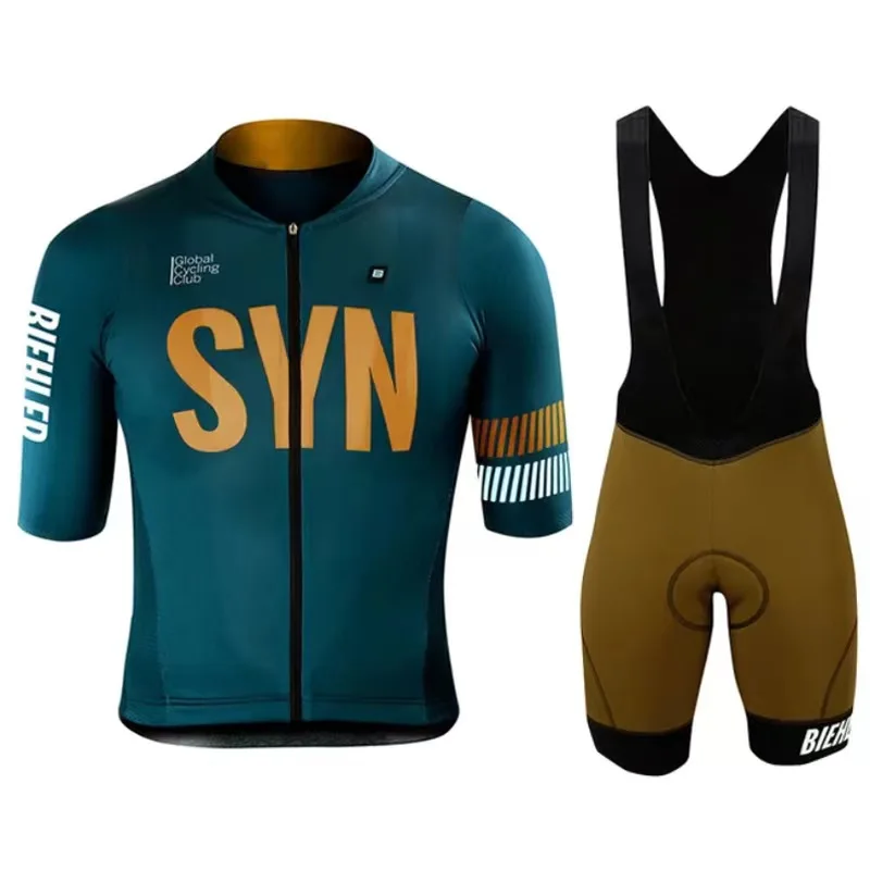 SYNful-Conjunto de Ropa de Ciclismo para Hombre, traje de manga corta de secado rápido para bicicleta de montaña, verano, 2024