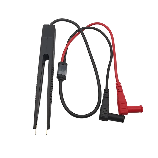 1 szt. Przewody pomiarowe multimetru sonda pęseta klipsy do komponentów SMD rezystor kondensatorowy element elektroniczny klips testowy 50CM