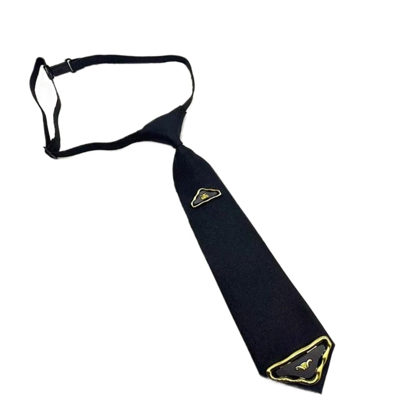 Mujeres Hombres Pre Atado Cuello Corbata Punk Uniforme Triangular Corbata Ajustable