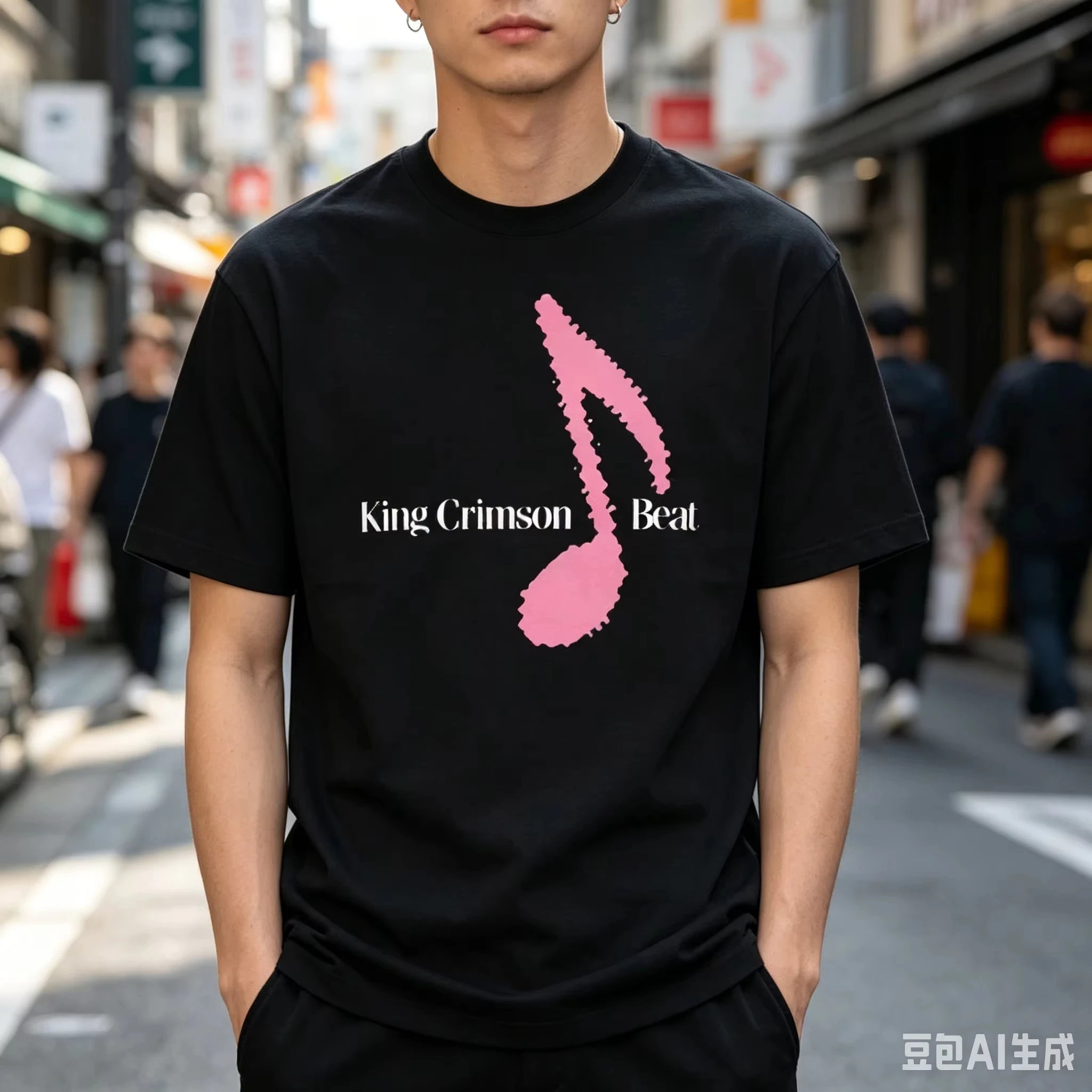 King Crimson Men'S Beat T Shirt Heavyweight T Shirt Summer Discount 100 % Cotton T Shirt for Round Neck Mens T Shirts Tops