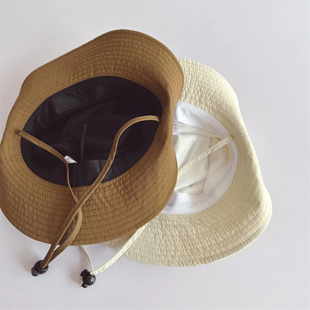 Nieuwe Kinderen Emmer Hoeden Zomer Effen Kleur Zonnehoed Kinderen Vissen Hoed Zonnescherm Vizier Jongens Meisjes Outdoor Mode Strand Cap Voor 2-6Y