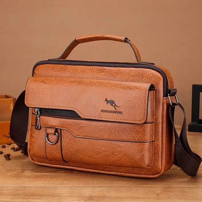 

Новая мужская повседневная сумка через плечо, большая емкость, модная водостойкая сумка через плечо, мягкая искусственная кожа, квадратный цвет мавпа