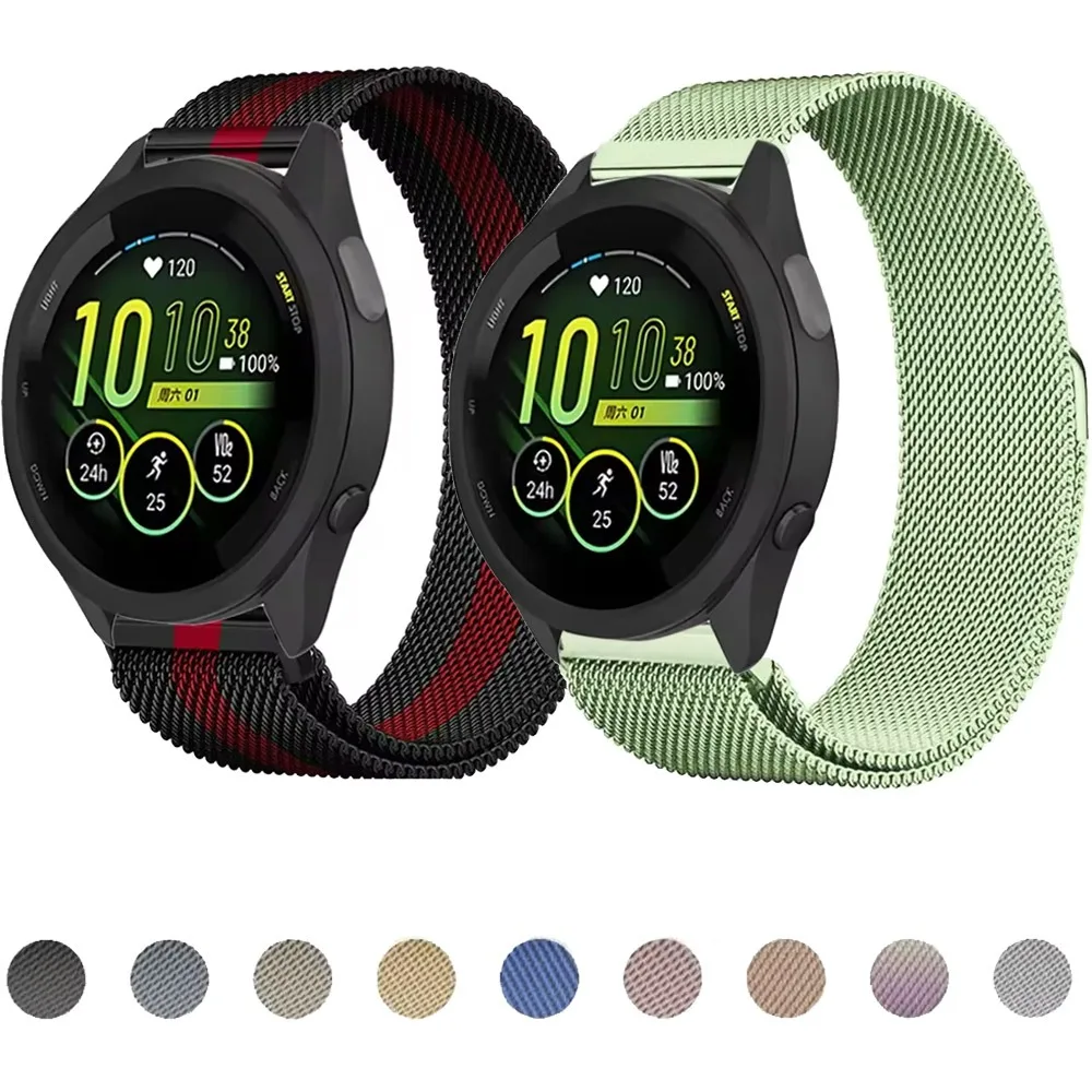 20 mm 22 mm Milanese für Garmin Forerunner 265 745 965 570 970 255 Musik 55 158 165 Armband für Garmin Venu 4/3 SQ Vivoactive 6/5