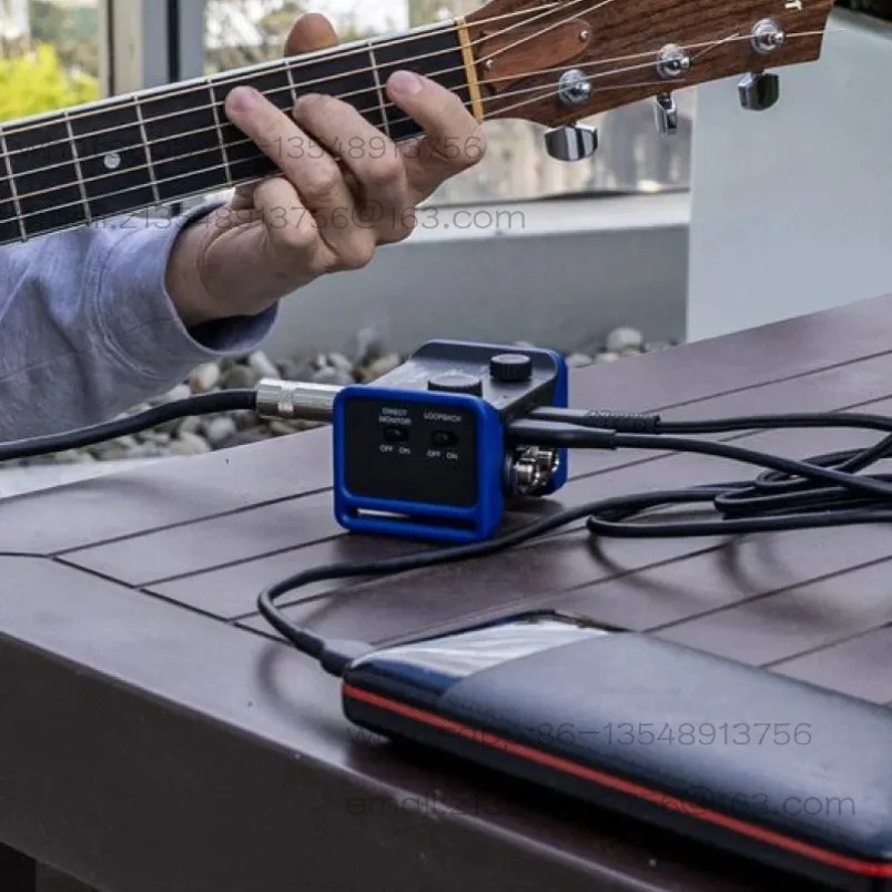 AMS-22 USB Audio Interface for Musicians & Podcasters with 2 Inputs, 2 Outputs, Loopback, Direct Monitoring & Bus-Powered