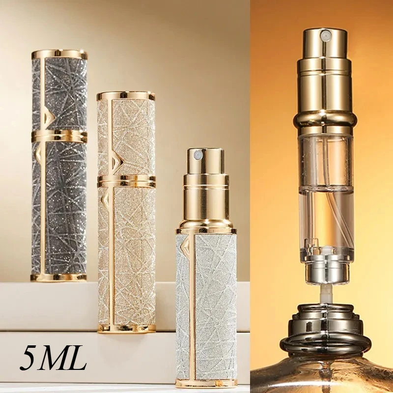 

Портативный распылитель для духов, 5 мл, контейнеры для жидкой косметики, дорожные мини-парфюмерные многоразовые пустые флаконы с распылителем для путешествий