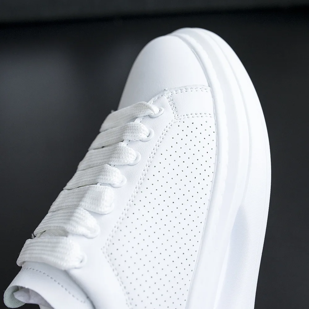New autumn white shoes, men\'s sports shoes, couple\'s casual shoes, thick-soled sneakers, tennis shoes, women\'s running shoes