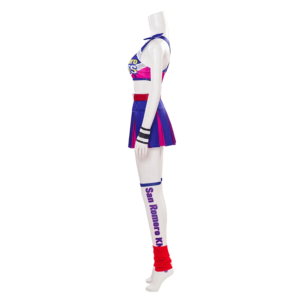 Game Juliet Starling Cosplay Costume Adult Women Sexy Crop Top Skirt Full Set Fantasy Halloween Party Cheerleading Uniform - Image 3
