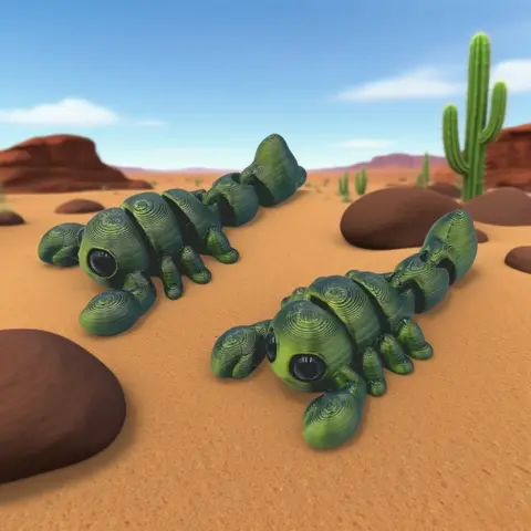 3D Printed Scorpion Keychain Backpack Hanger with Multi-color and Movable Integrated Joint Accessory for Decorative or Present