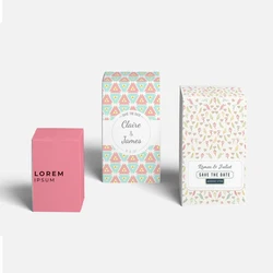 Customized Printing Small Paper Box With Open Lid, Used For Cosmetics, Various Small Bottle Packaging Boxes