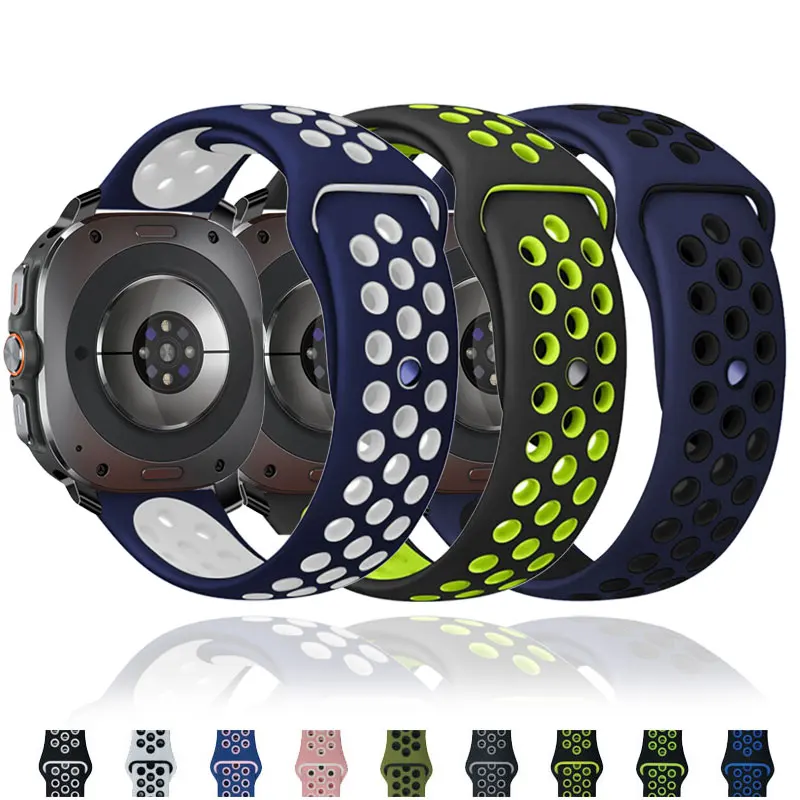 Respirável Sport Silicone Strap para Samsung Galaxy Watch, Pulseira Ajustável, Pulseira Ultra Macia, 7 Pulseiras Ultra, 47mm