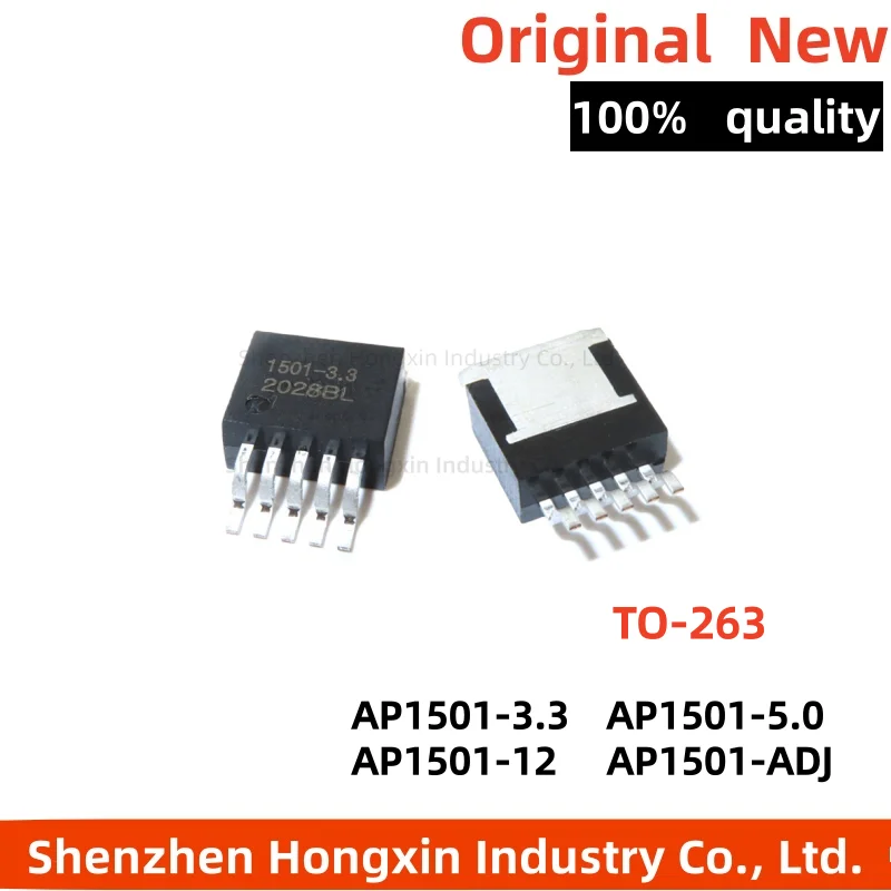5 pieces of AP1501-33-50-12-AJ 3.3V 5V 12V SMT TO-263PWM step-down DC/DC converter chips