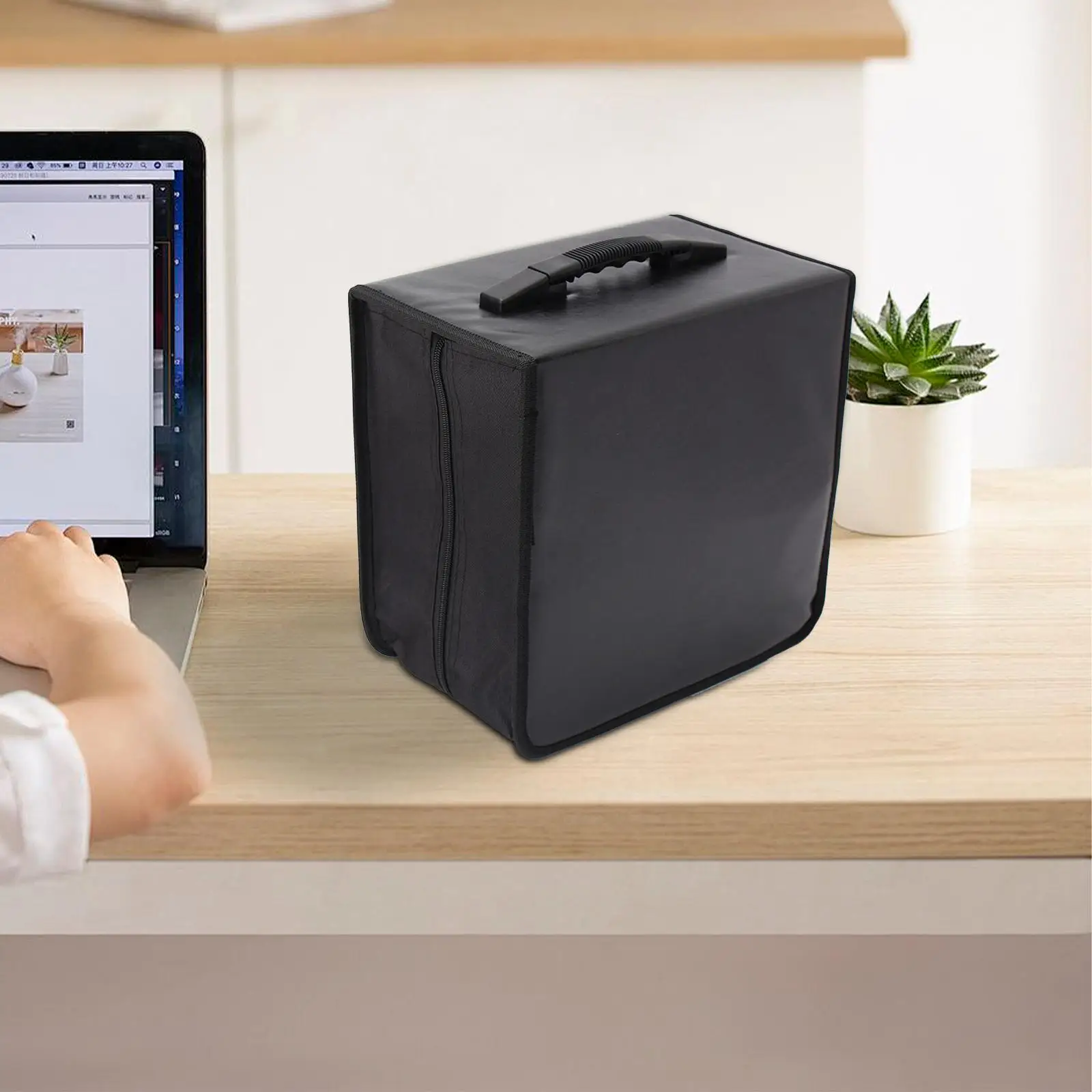 CD Case Zipper Closure Lightweight Vcd Discs Holder for Office Home Car