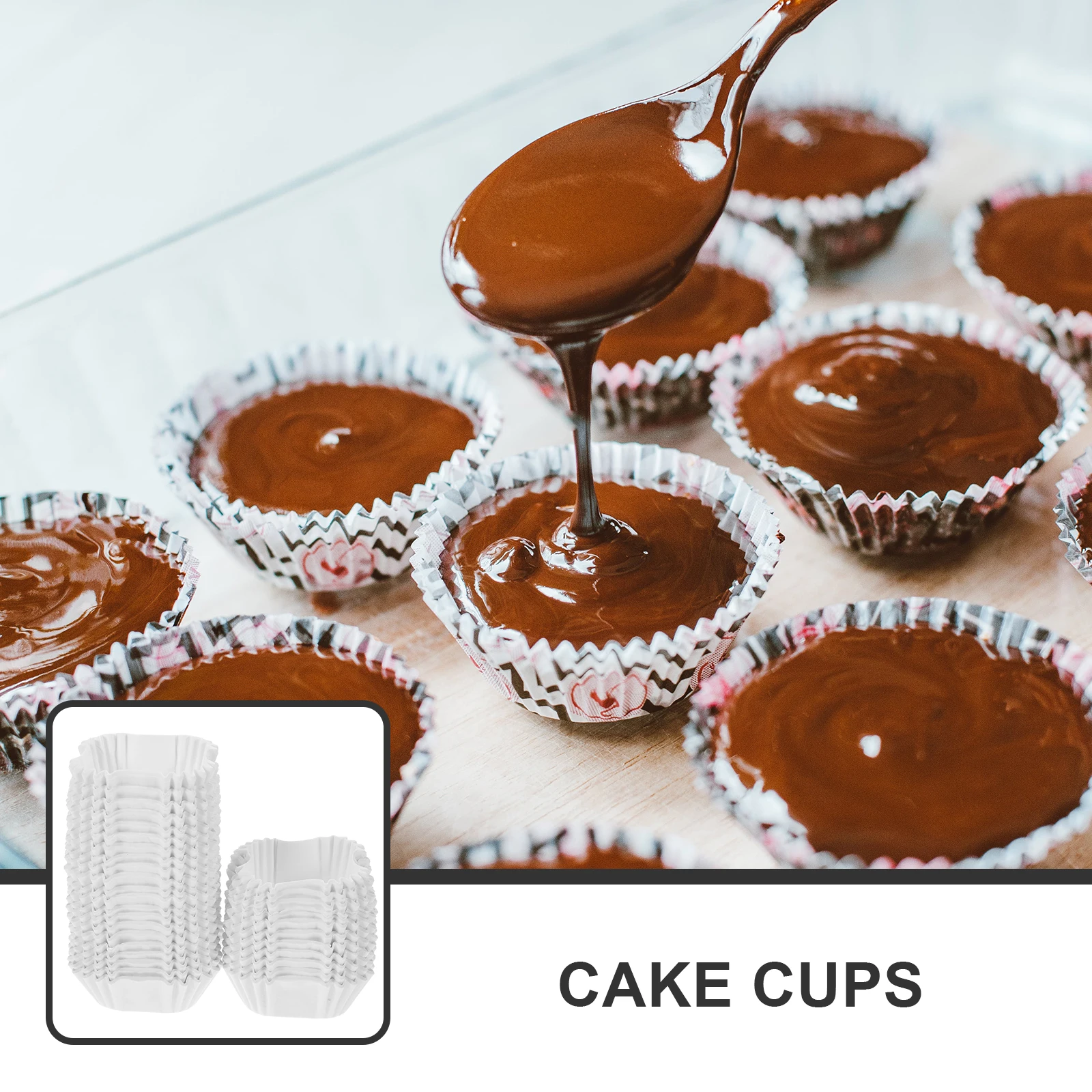 

1000Pcs Cake Muffin Liners Paper Baking Cups Small Size High Temperature Resistant Cupcake Cases for Home Bakery Coffee Shop