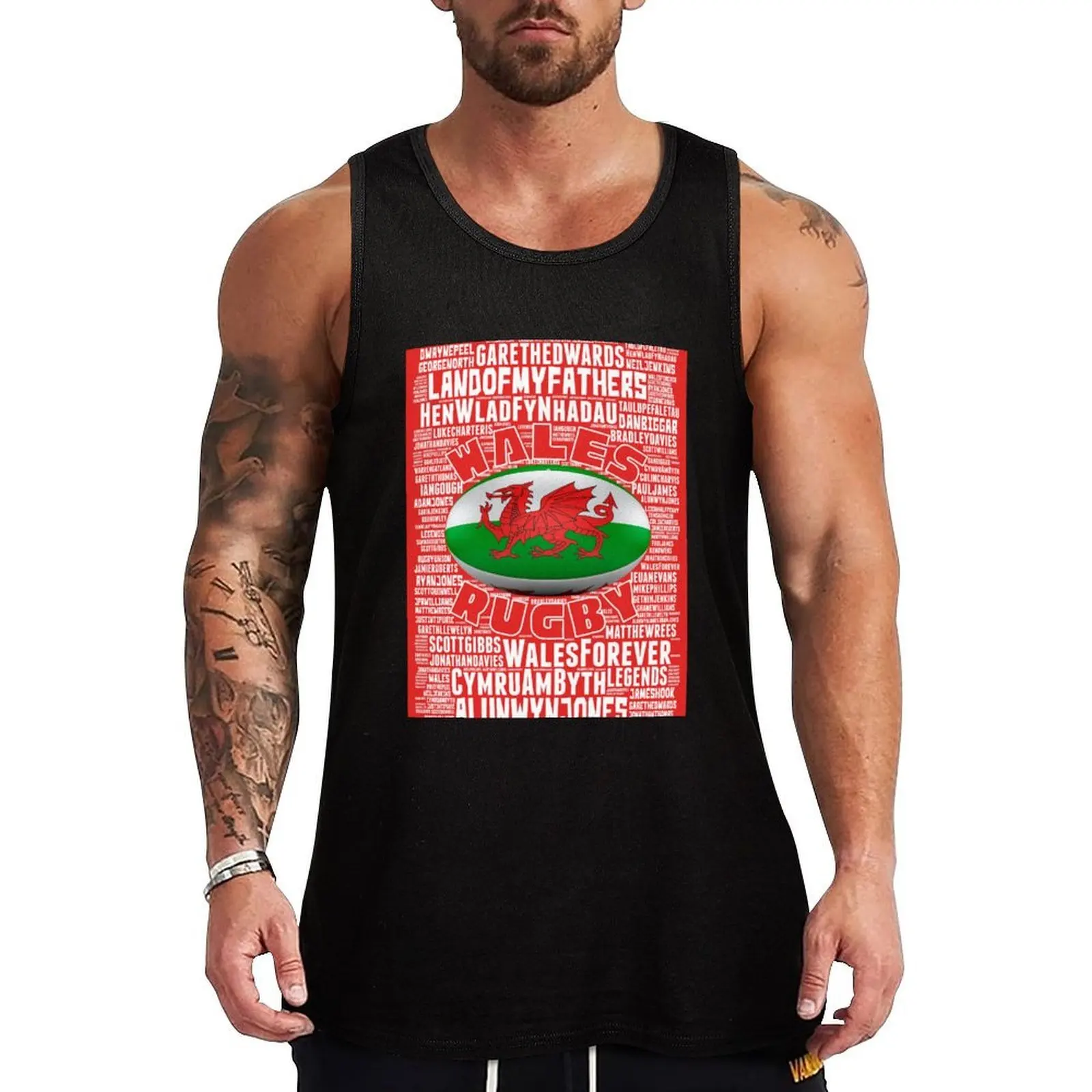 

Wales Rugby Legends Tank Top sleeveless Men's summer vest sleeveless shirt man gym
