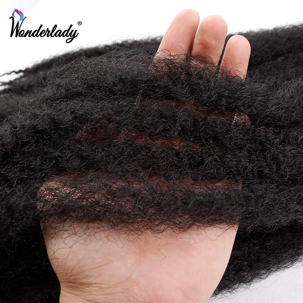 WonderLady Crochet trecce Afro Kinky Marley intrecciare le estensioni dei capelli Ombre capelli sintetici per le donne nero marrone Burg 18 pollici 100g