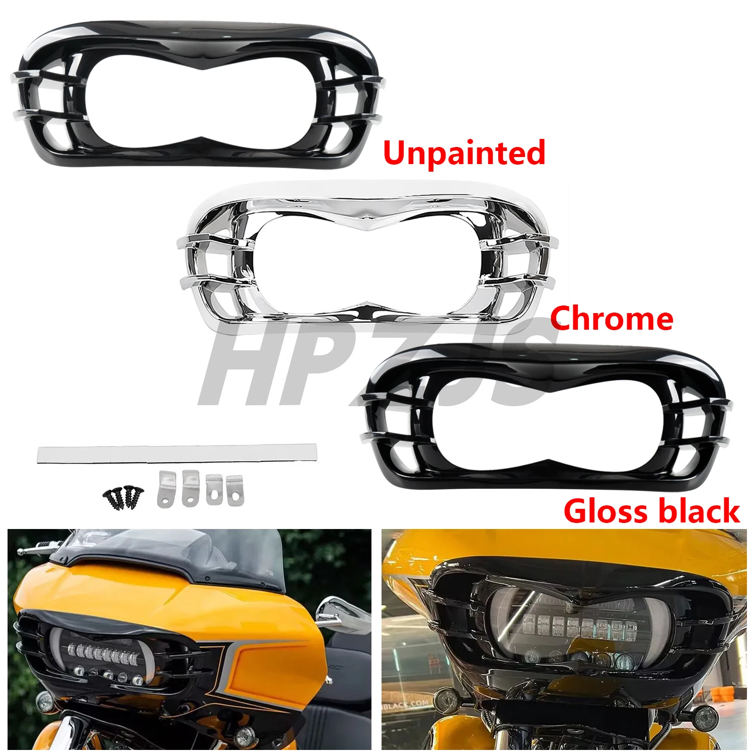 

Front Headlight Cover Head Light Trim Bezel Cowl For Harley Motorcycle Road Glide CVO/SE FLTRXSE Limited FLTRK Special FLTRXS