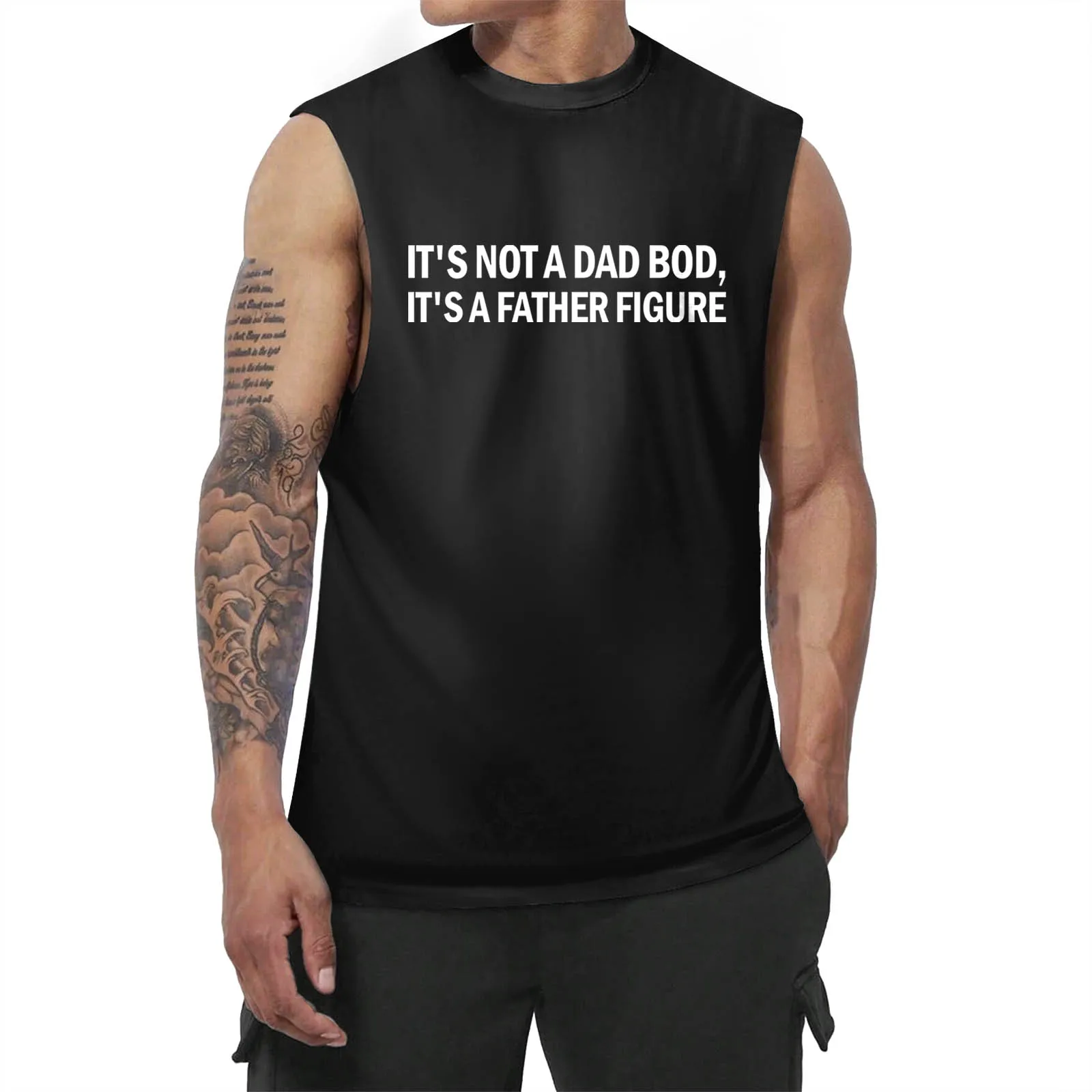 

IT'S NOT A DAD BOD IT'S A FATHER FIGURE Letter Tank Tops Clothes Men Summer Streetwear Casual Vest Sleeveless T-Shirt Dad Gifts