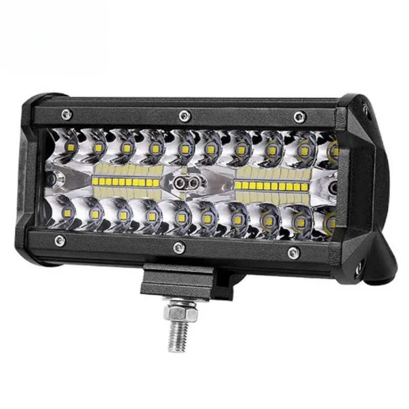 7-inch 120W LED Light Bar with Three Rows of 7-inch Work Lights