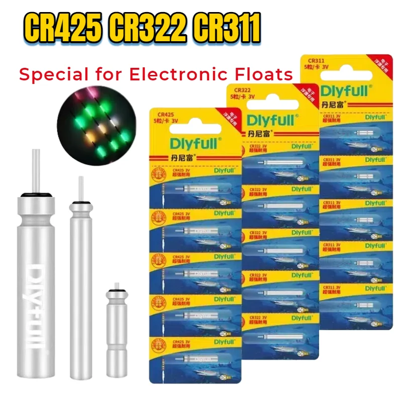 

Long-Lasting CR425 CR322 CR311 3V Battery for Luminous Fishing Float, High Brightness, 5/10Packs for Night Fishing
