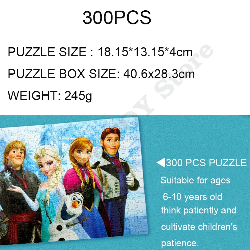 Disney Tinker Bell 300 500 1000 Pieces Anime Jigsaw Cartoon Jigsaw Puzzle Game Adult Children Assembly Educational Toy Gift