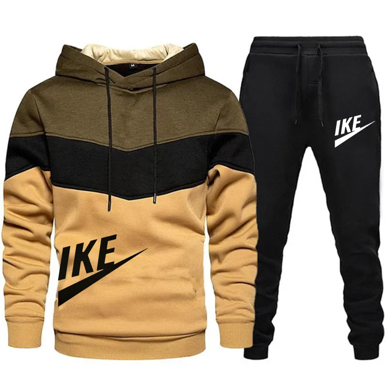 

2025 брендовый осенне-зимний костюм с капюшоном, мужская модная толстовка с капюшоном, брендовые брюки, повседневный спортивный костюм, спортивная одежда, толстовка