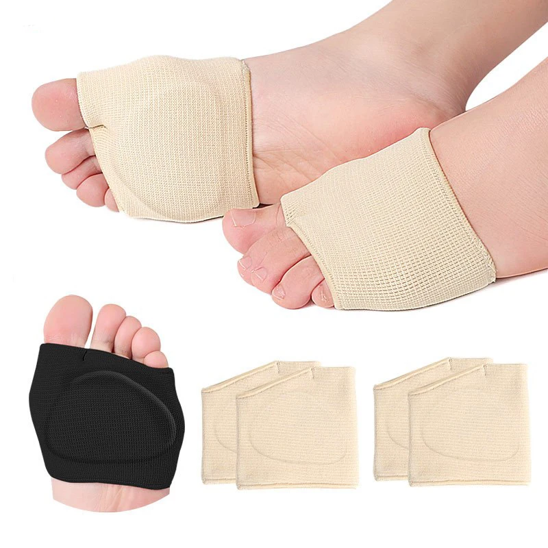 Forefoot Pad Thread Metatarsal Sleeve with Gel Pads Foot Pain Relief Soft Inside for Women Men Non-slip Anti-pain Half Insole