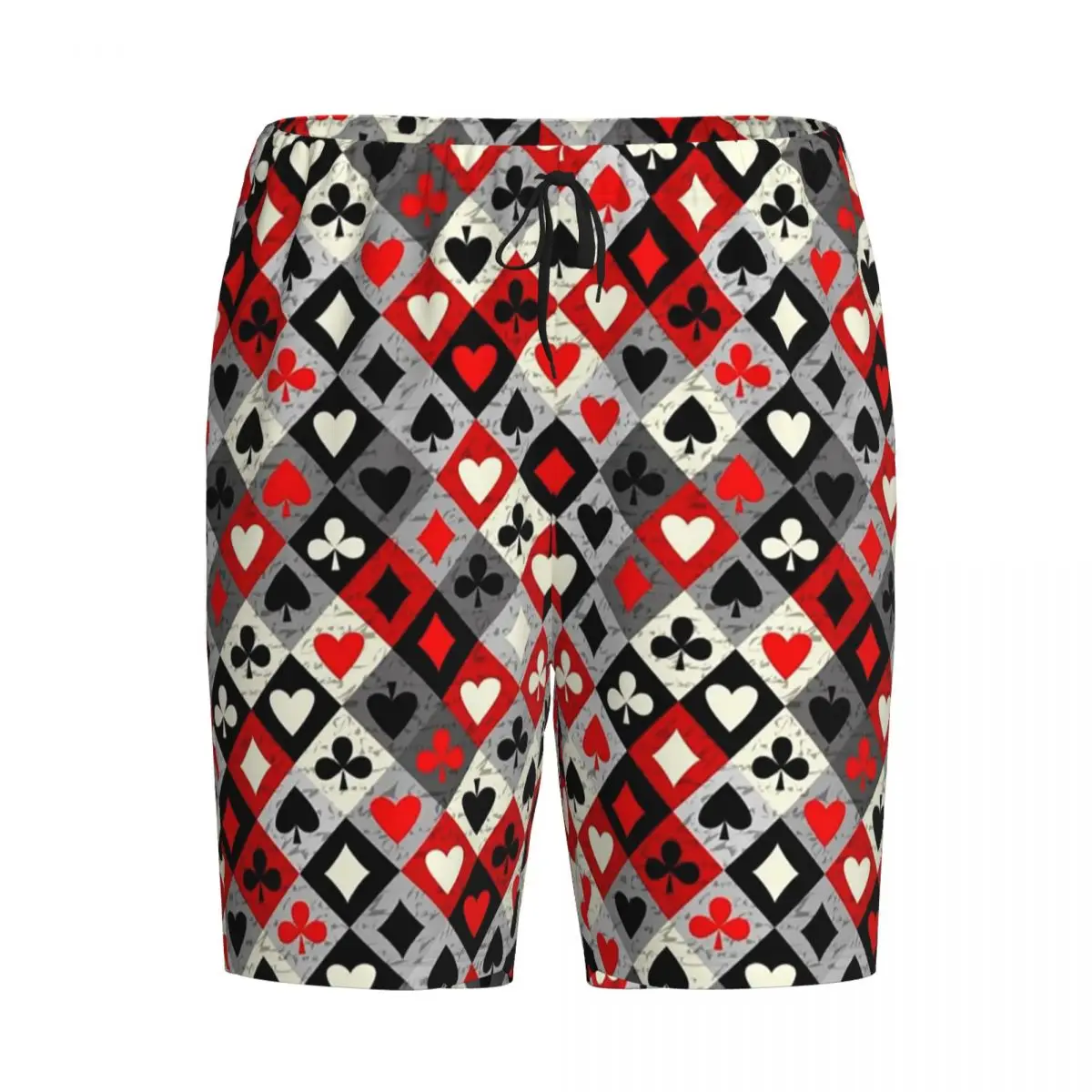 Custom Playing Cards Poker Print 10 Shorts Sleeping Pants Men Pajama Pants Lounge Sleep Sleepwear Bottoms