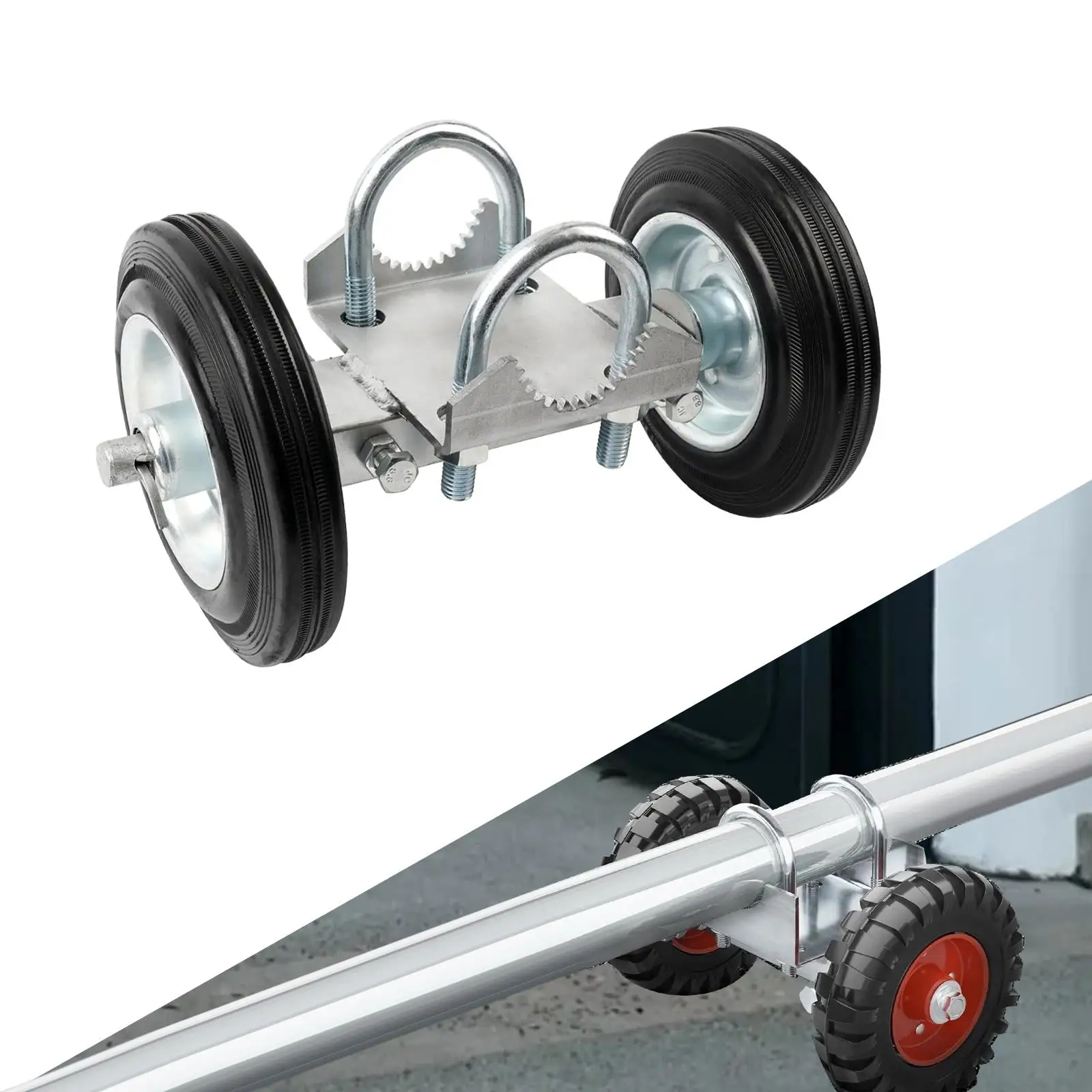 8 Inch Rolling Gate Wheel Carrier, Chain Link Fence Gate Wheel, Sturdy Solid