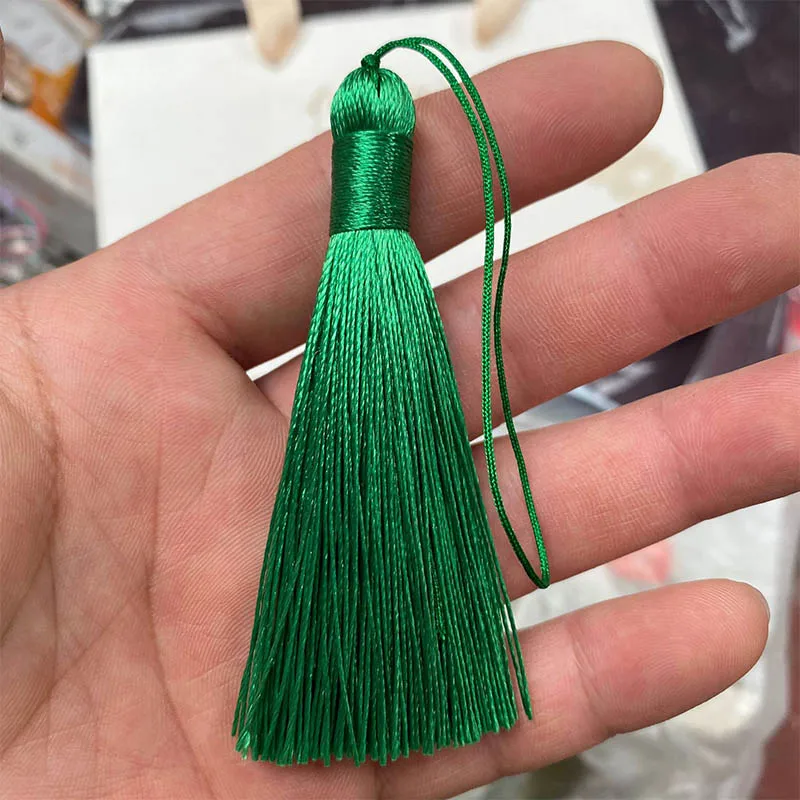 5pcs 8cm Colorful Tassel Fringe for DIY Crafts and Jewelry Making Spike Polyester Ice Silk Bookmark Key Chain Tassels