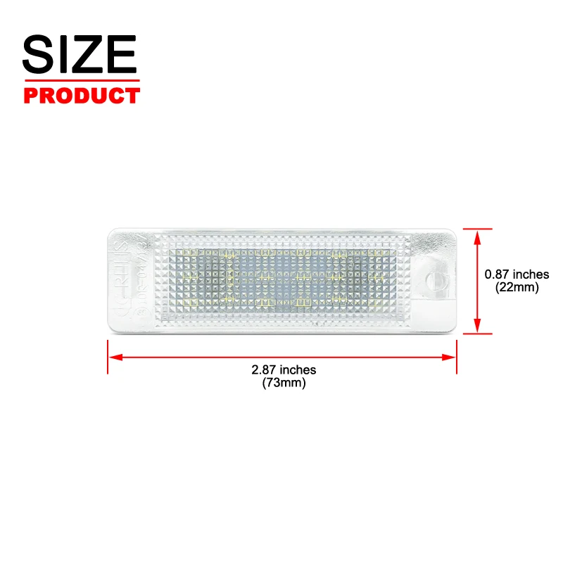 2Pcs For Opel Astra F 1992-1998 Calibra 1989-1997 White LED Number License Plate Light