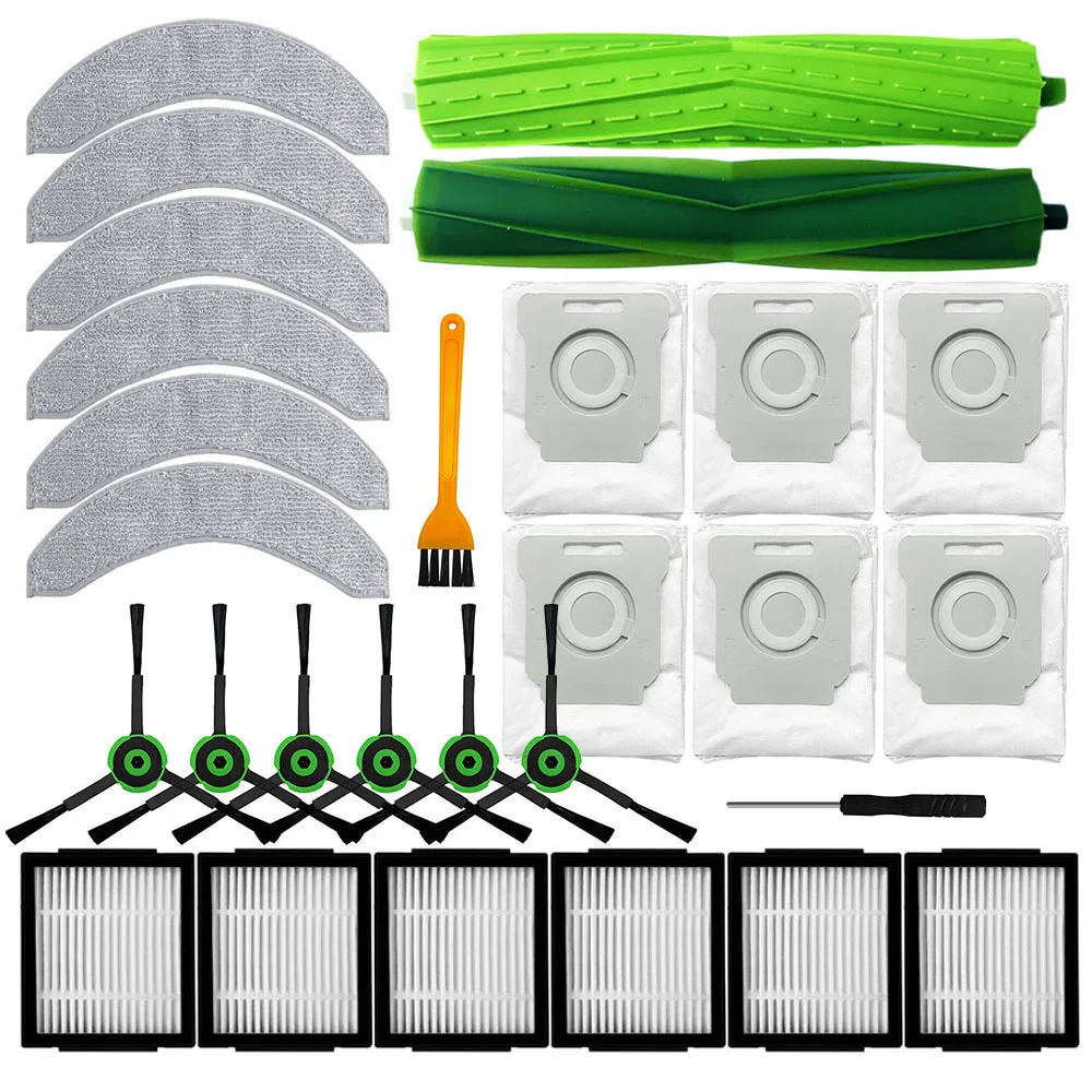 Filtro HEPA, cepillos laterales principales, bolsa de polvo, paño de mopa para iRobot Roomba Combo j7/j7 +/j9 +/10 Max, piezas de Robot aspirador