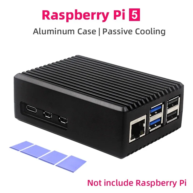 Raspberry Pi 5th Generation Aluminum Alloy Shell Raspberry Pi 5/5b Cooling Metal Shell Box