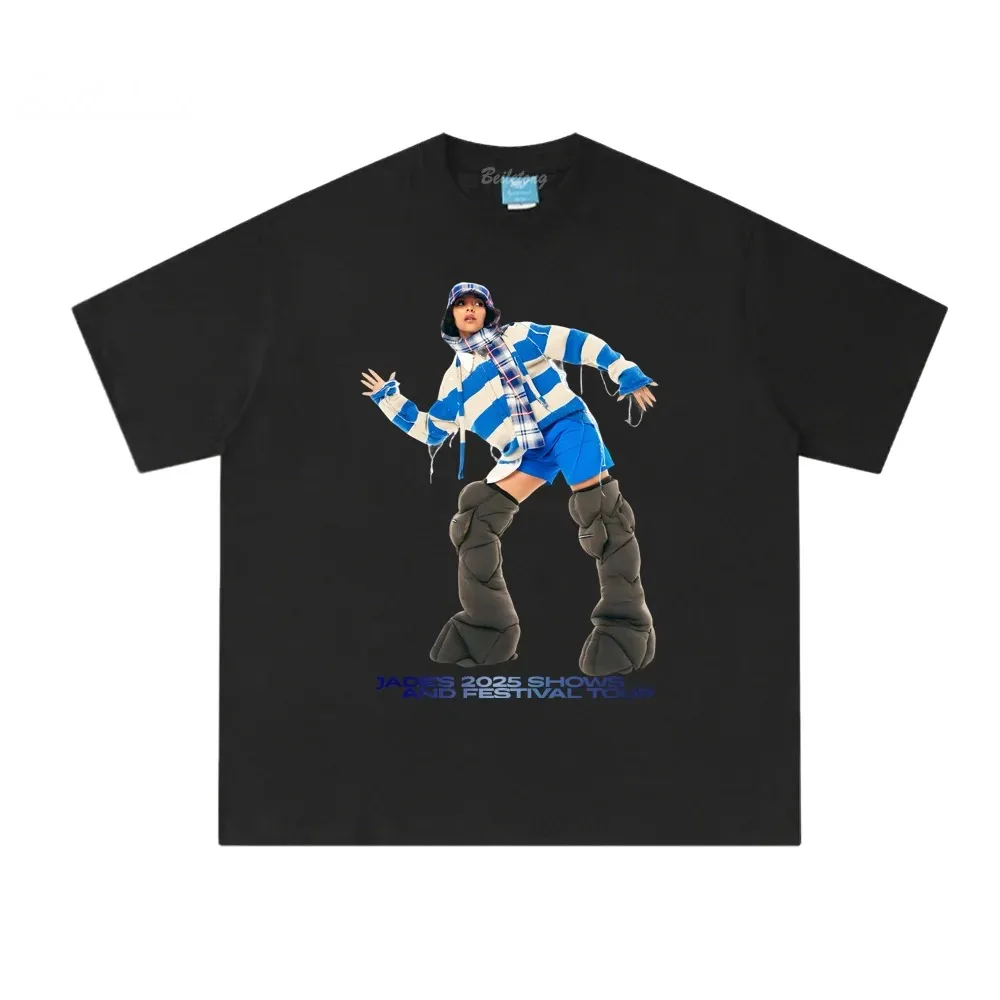 Camiseta Jade Thirlwall 2026 para Espectáculos y Giras Festivas, Cómoda, 100% Algodón, Ropa Hombre, Prendas de Alta Calidad para Hombre y Mujer