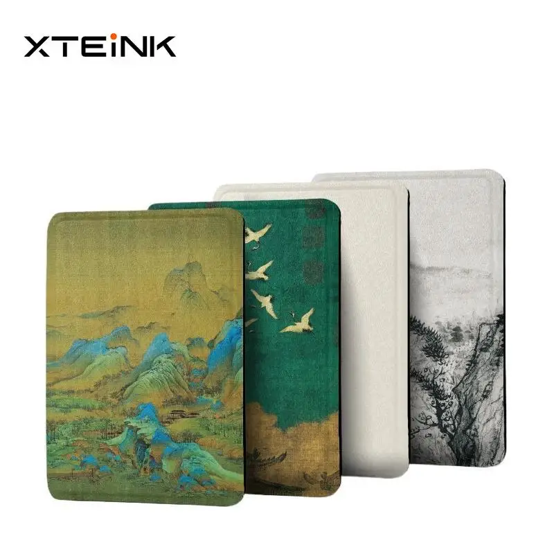 Chinese Style E-Book Case for XTEINK X3 X4 Reader Magnetic Detachable Protective Shell with TPU Clear Case Protective Case Gifts