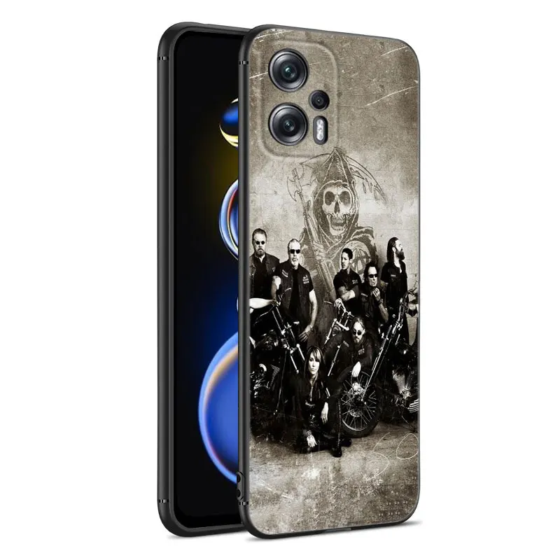 TV Show Sons of Anarchy Black Silicone Phone Case For Xiaomi POCO X3 X4 NFC F5 M3 M4 M6 X5 X6 Pro F3 F4 GT 5G C55 C65 M5