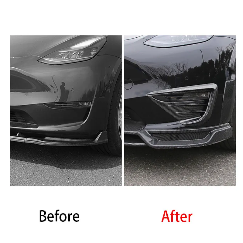 

Front Fog Light Trim Cover Frame For Tesla Model Y 20-24 Blade Fog Lamp Eyebrow Spoiler Carbon Fiber ABS Self-Adhesive