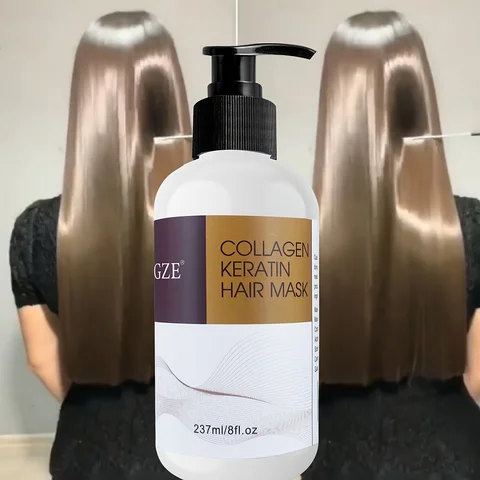 GZE Collagen Keratin Hair Mask - Deep Conditioning for Dry Hair - Infused with Argan Oil, Coconut Oil, and Shea Butter