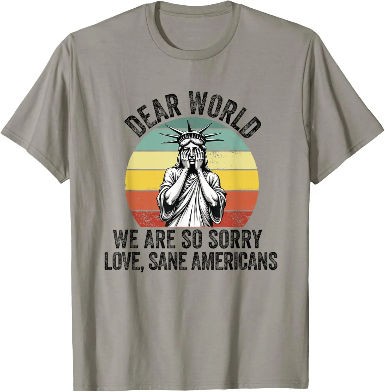 

Dear World We're So Sorry Love Sane Americans T-Shirt Anime Clothes Streetwear Mens T Shirts Graphic Camisas Oversized T Shirt