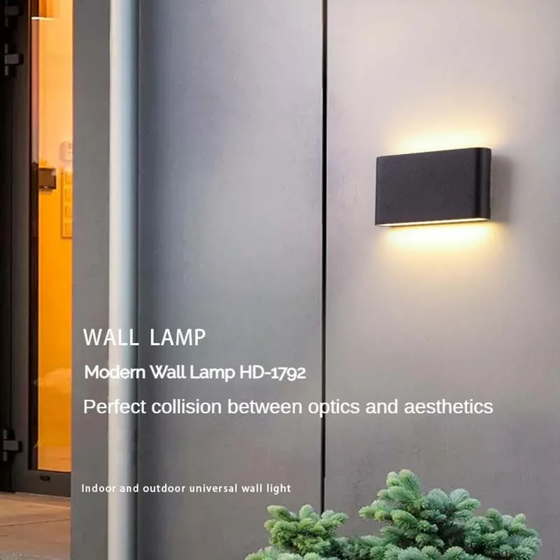 Outdoor Wall Decor Lights, Luz LED interior, Iluminação residencial Sconces, Lâmpada de varanda para casa de campo, Decoração do jardim