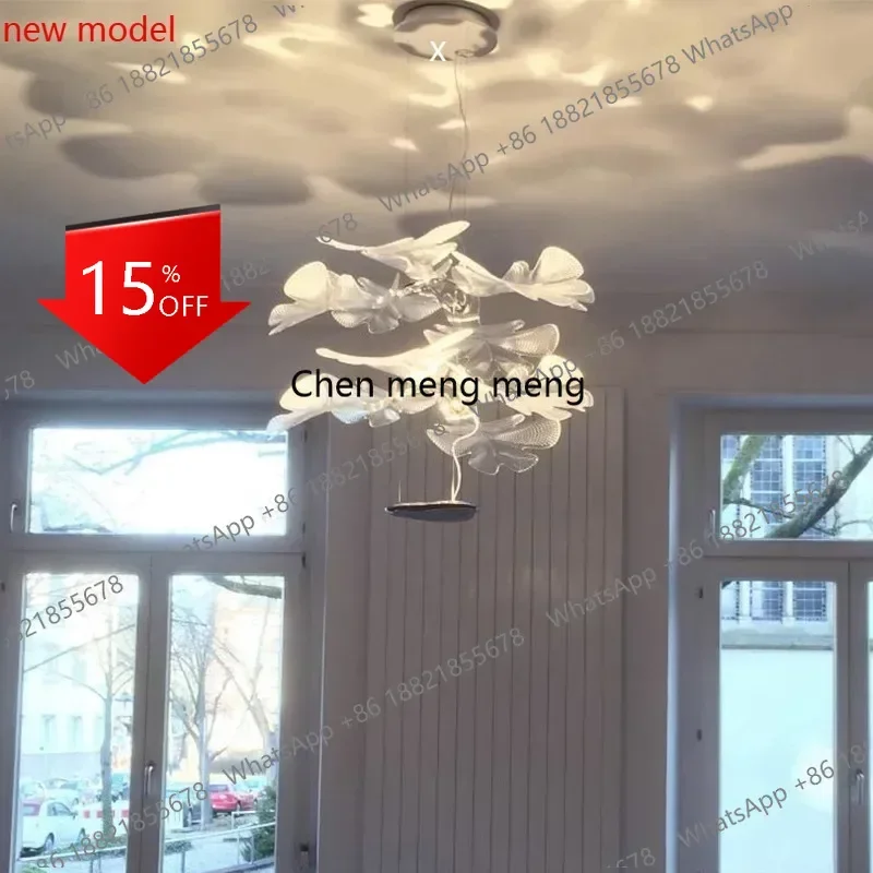 Asmt49 Simple French living room suspended petals chandelier dining room bedroom, luxury art