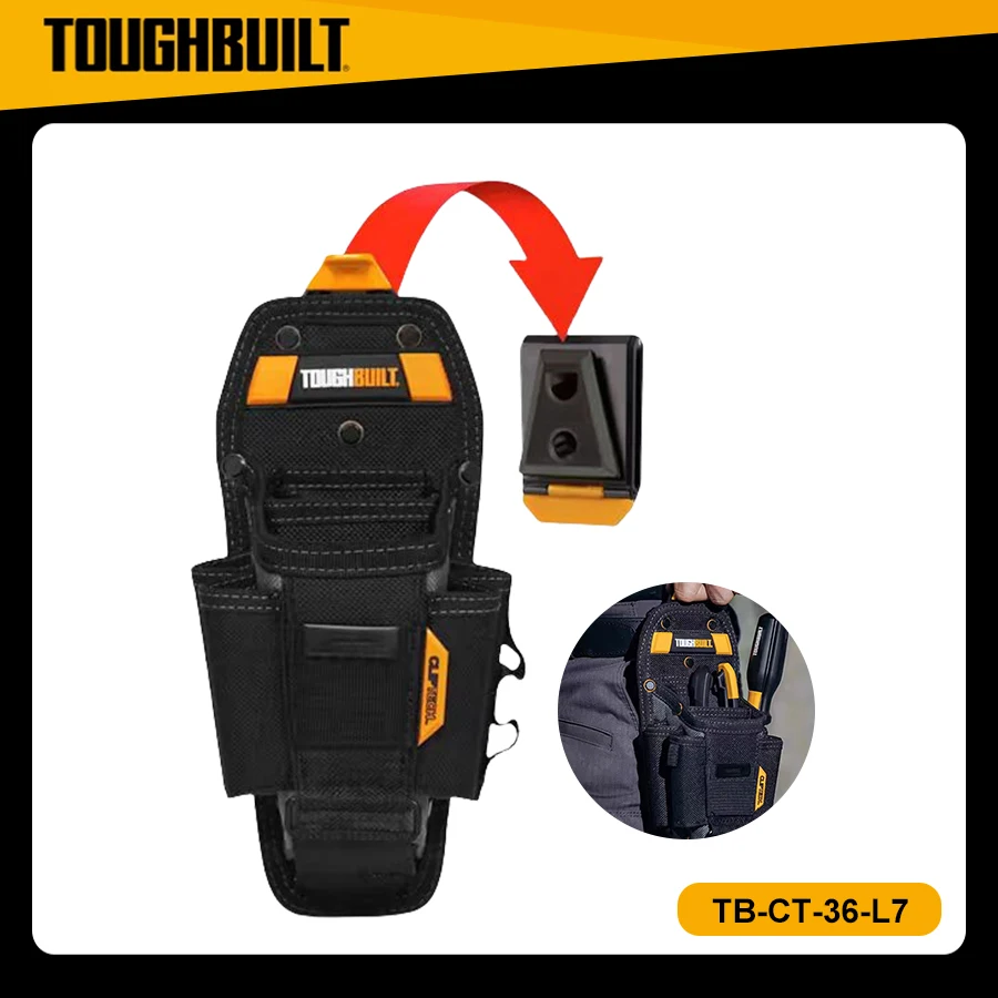 ToughBuilt TB-CT-36-L7 Technician Pouch 7 Pocket Multi-Tool Holder Accessory Heavy Duty Impact Holster for Tool Belt  tool bag