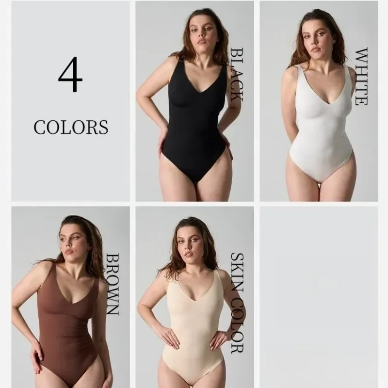 High Strength Seamless V-Neck Bodysuit Crotch Open Back Beauty Design Tummy Control Body Shaper,skin-friendly & Breathable 100 S5eef0adb43464209999f6d1a5dcbdbb5t