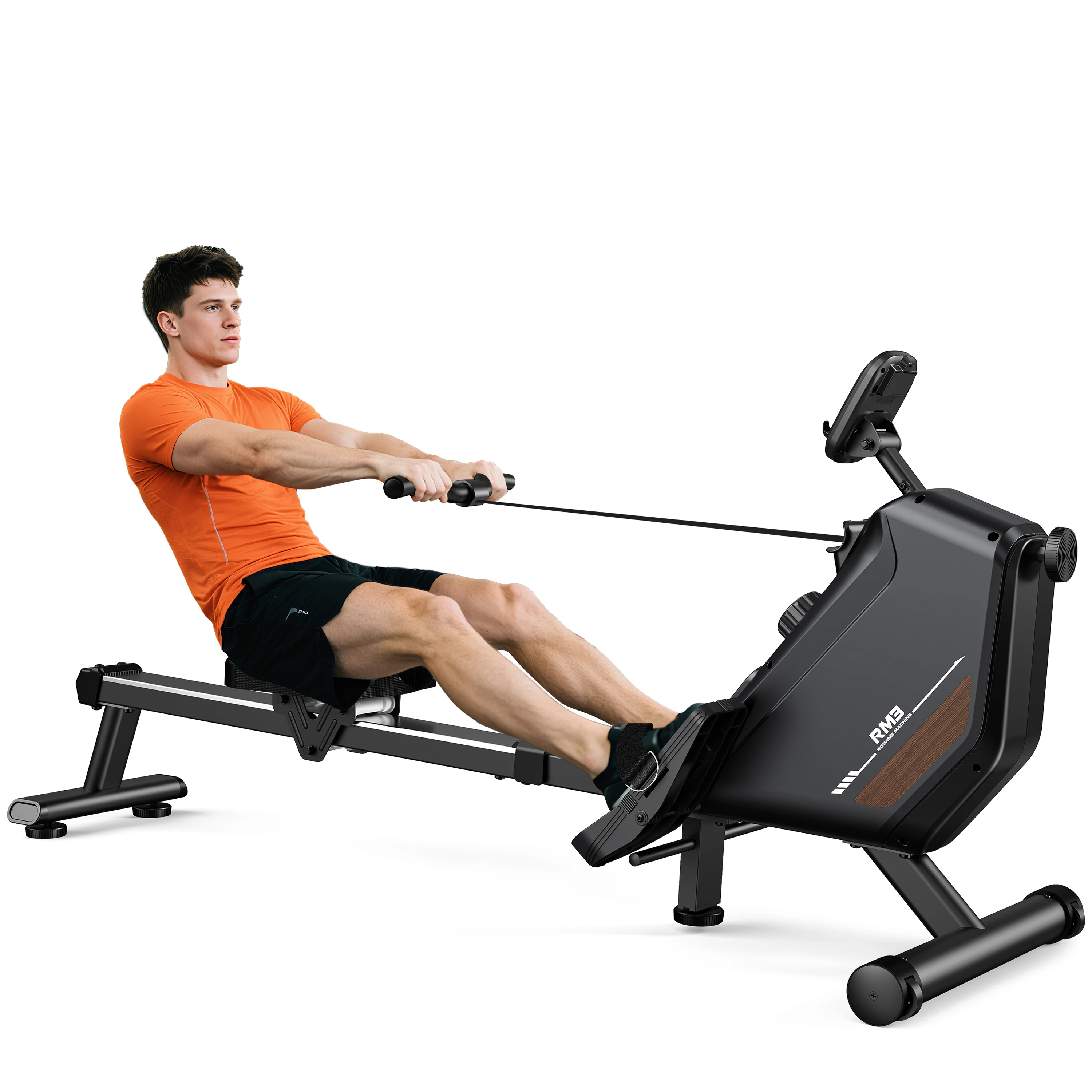 Magnetisches Rudergerät für Zuhause, Ultra-leise, 170 kg maximale Belastung, kompakt, gelenkschonendes Ganzkörpertraining für das Home-Gym, für Anfänger & Fortgeschrittene Benutzer